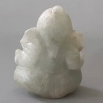 KG-080 Natural Genuine Pastel Green Jade Carved Lord Ganesh Ganesha India Hindu Hinism Buddha amulet om Statue. 